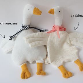 Gans-GLORIA Schnuffeltuch / Schmusegans ...so schmusig