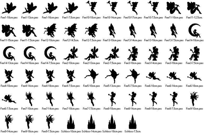 Fee Silhouetten Stickdatei image number 3