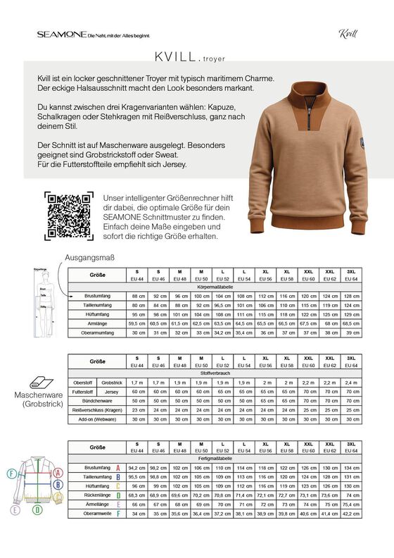 Troyer | Herren | Kvill  Schnittmuster PDF | 44-64 | Seamone image number 9