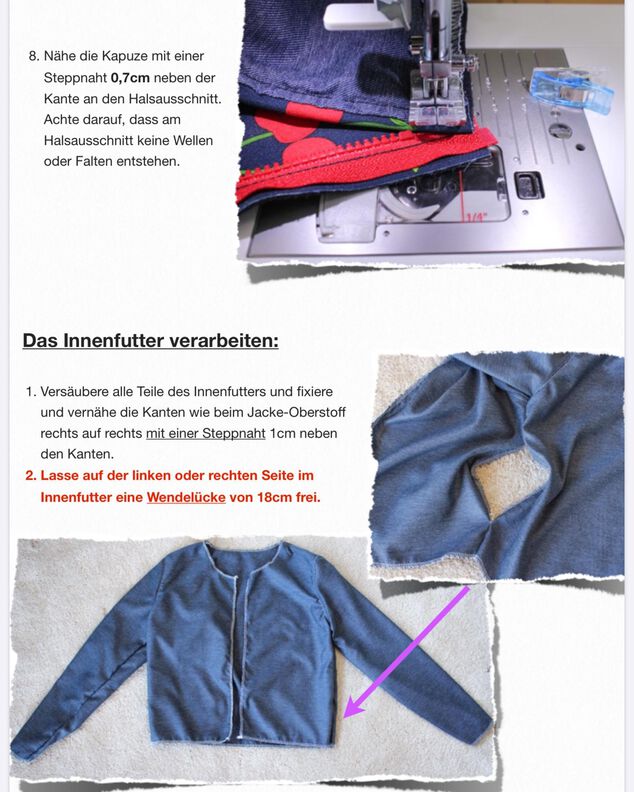 Kapuzenjacke #Maija Nähanleitung und Schnittmuster  (XS-XL)  image number 8