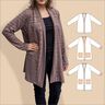 Anna – offener Cardigan in 3 Längen BU 80-116, A4+A0 thumbnail number 1