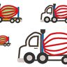 Stickdatei Baufahrzeuge Mischer Kran Auto Bagger thumbnail number 9