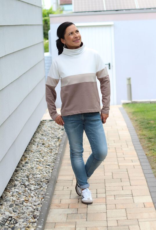 Colorblocking Hoodie ENINGEN Gr. 34-56 Ebook Schnittmuster image number 4