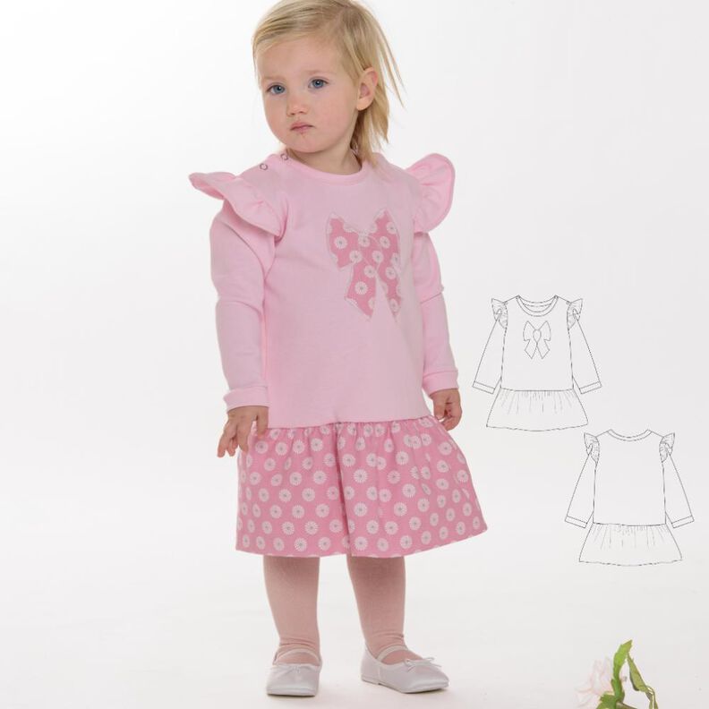 Schnittmuster Kleid und Sweatshirt mit Rüschen Sophie image number 1