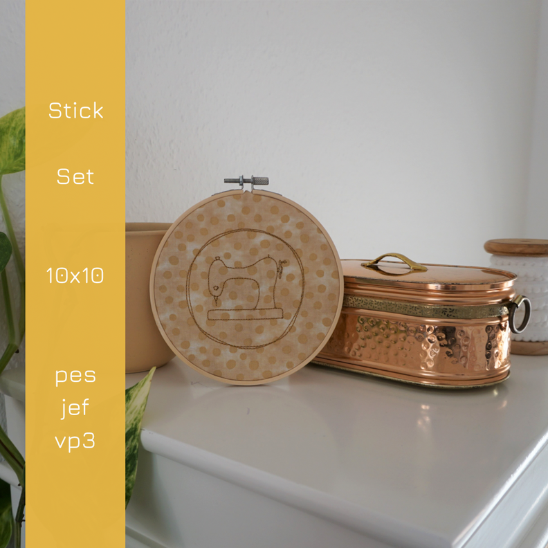 N&auml;hmaschine Stickdatei 10x10 | DIY Hunger image number 2