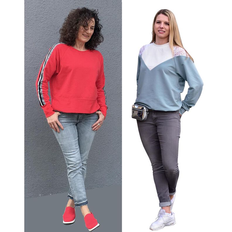 CreaRetro - Pulli mit V-Passe Schnittmuster Nähanleitung image number 1