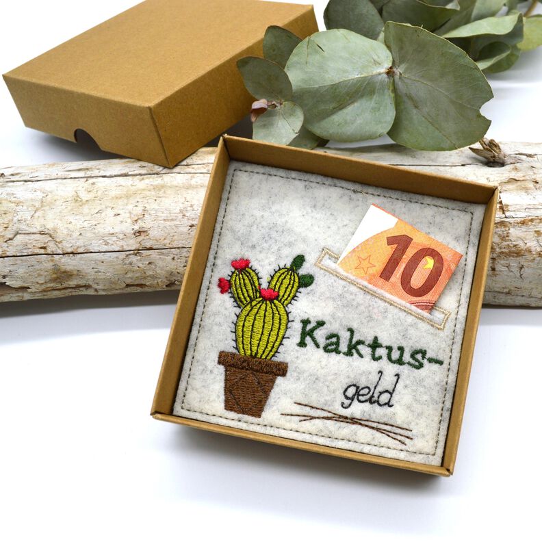 Stickdatei Grünpflanze Wunscherfüller Geld verschenken image number 4