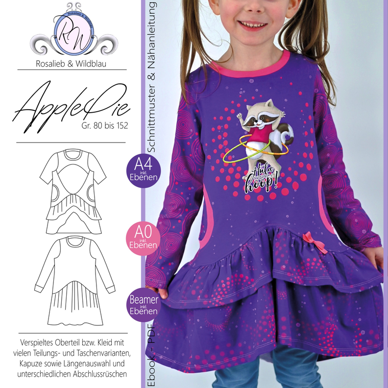 ApplePie Shirt/Kleid Gr. 80 bis 152 image number 1