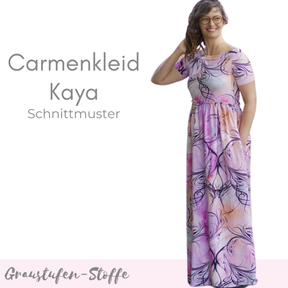 (Maxi)kleid Carmenkleid Kaya Nähanleitung und Schnittmuster 