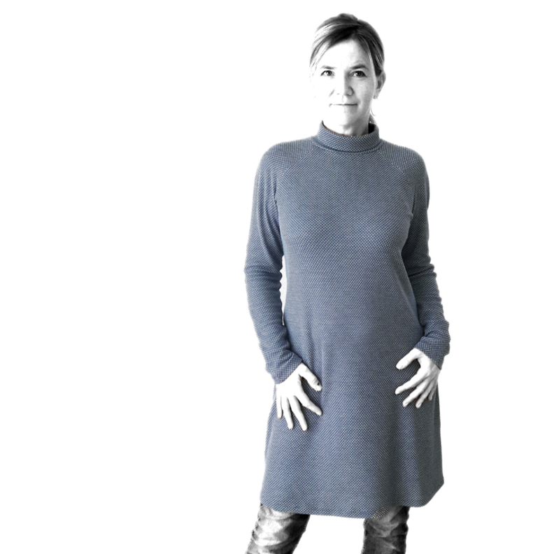 Kleid Lei Raglanärmel & Kragen Gr. 34-48 Schnittmuster image number 1