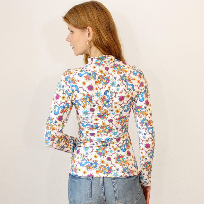 T-Shirt/ Kleid mit angeschnittenem Stehkragen, Gr. 32-60 image number 4