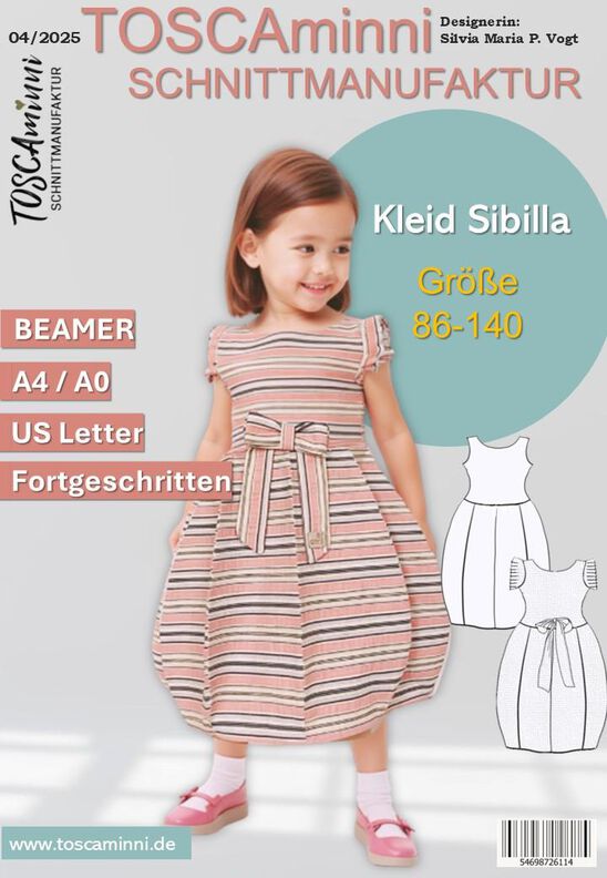Schnittmuster Kinderkleid Sibilla Gr. 86-140 image number 3