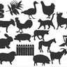 Stickdatei Bauernhof 2 Silhouetten thumbnail number 2
