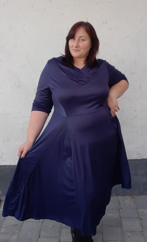  Kleid Valentina mit Godet Gr. 48-56  beamerfähig image number 4