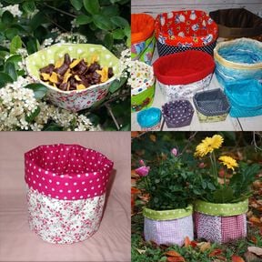 Sparset 4x Utensilo Korb nähen Körbchen Schale