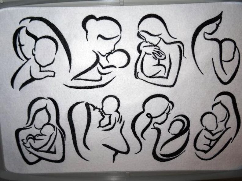 Stickdatei Mama und Baby 12 Motive image number 3