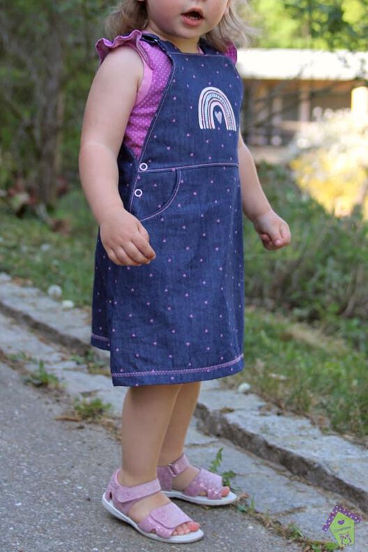 Latzkleid LUNA für Jeans & Cord Gr. 80 - 128 image number 4