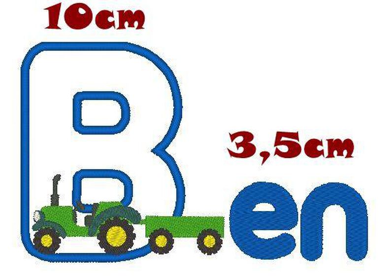 Stickdatei Traktor Alphabet 10cm 13cm + kl. Buchstaben image number 7