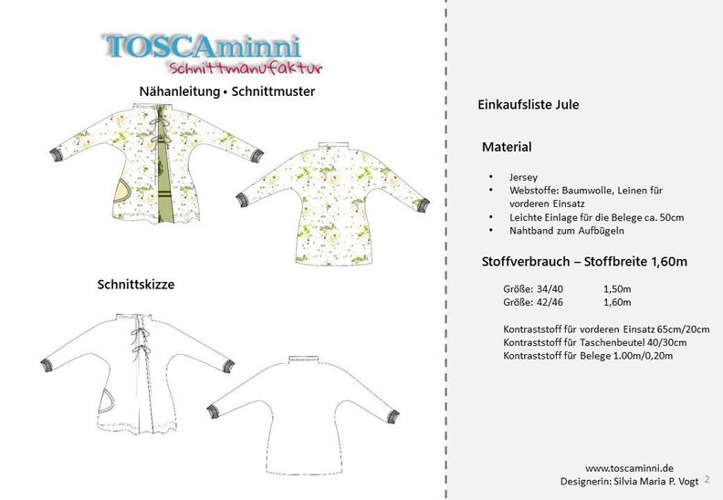 Fledermausshirt Jule Gr. 34-46 Schnittmuster image number 2
