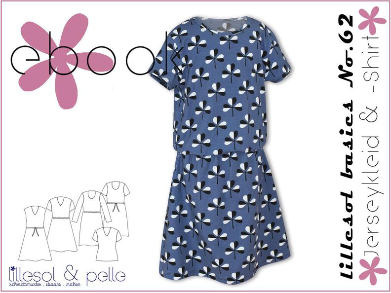 Ebook/Schnittmuster lillesol basics No.62 Jerseykleid&Shirt image number 1