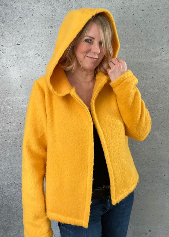 Wolljacke, Sweatjacke mit Kragen oder Kapuze (34-58) JACA image number 9