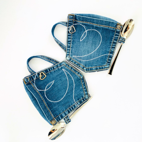 Tassen Untersetzer, schnelles Jeans Upcycling Geschenk nähen