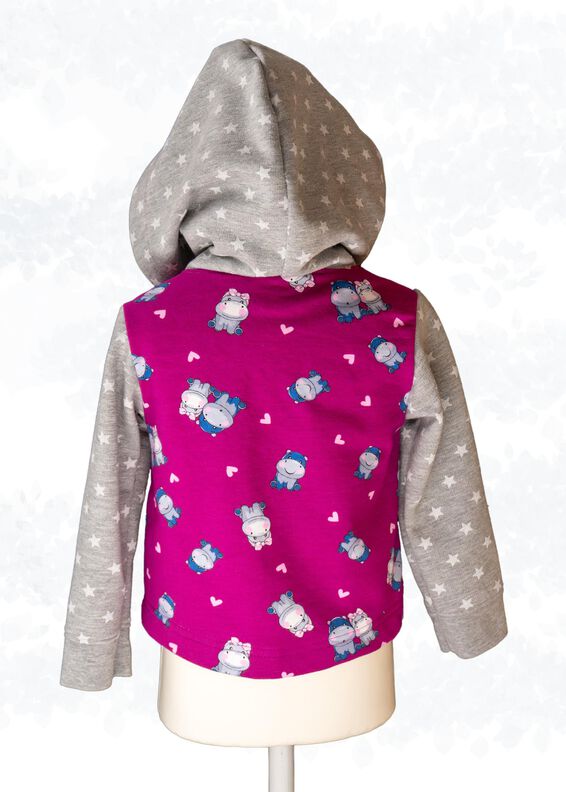 Sweatjacke/Weste mit Kapuze für Kinder  Gr. 92-164, A4+A0 image number 9