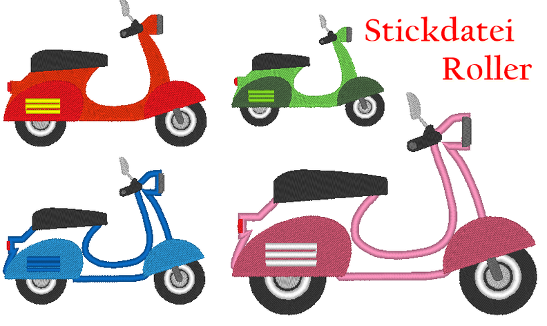 Motorroller Stickdatei  image number 5