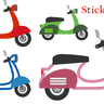 Motorroller Stickdatei  thumbnail number 5