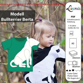 T-Shirt Kind E-Book Luanimals Bullterrier (86-152cm)