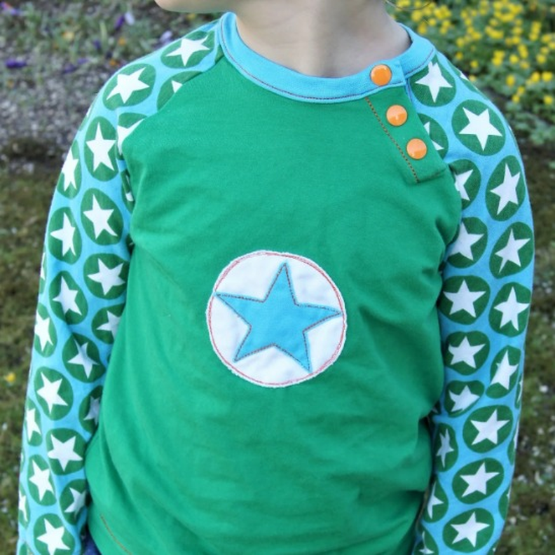 Ebook Knopfkind Raglanshirt mit Knopfleiste  50-152 image number 1