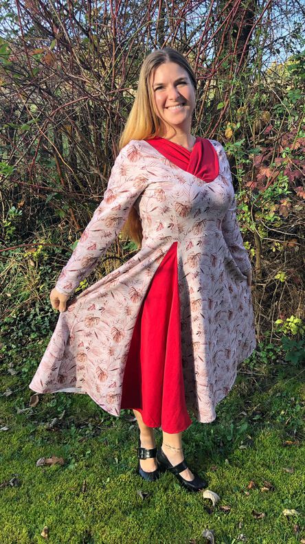 Kleid Valentina mit Godet Gr. 32-48 beamerfähig image number 5