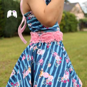Neckholder-Drehkleid Grace Gr. 110 - 164 