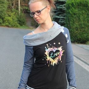 Raglan-Kragen-Shirt Alea Gr. 32-58 Raglan-Kragen-Shirt Alea Gr. 32-58