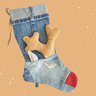Nikolausstiefel, incl. Gratis Stickdatei Rentier-Auge thumbnail number 5