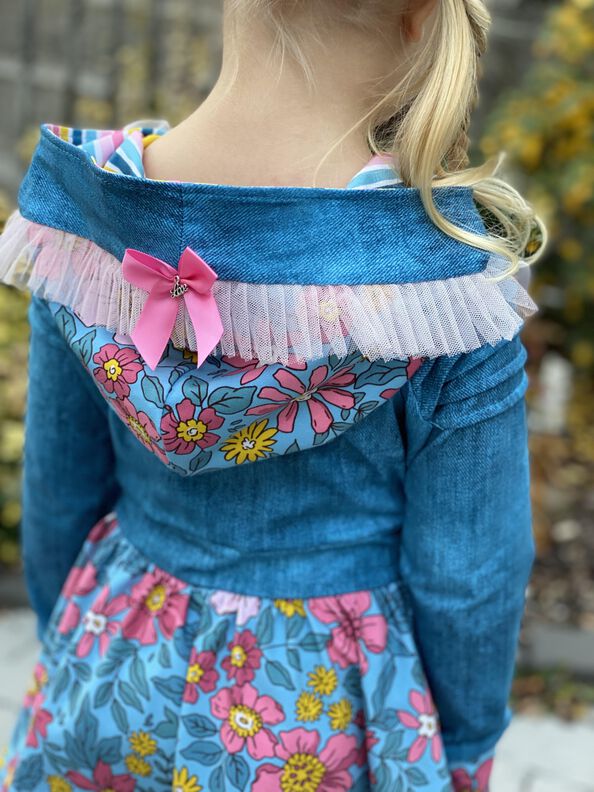 lovely hoodie dress 50-158 Kleid Drehkleid Hoodie image number 10
