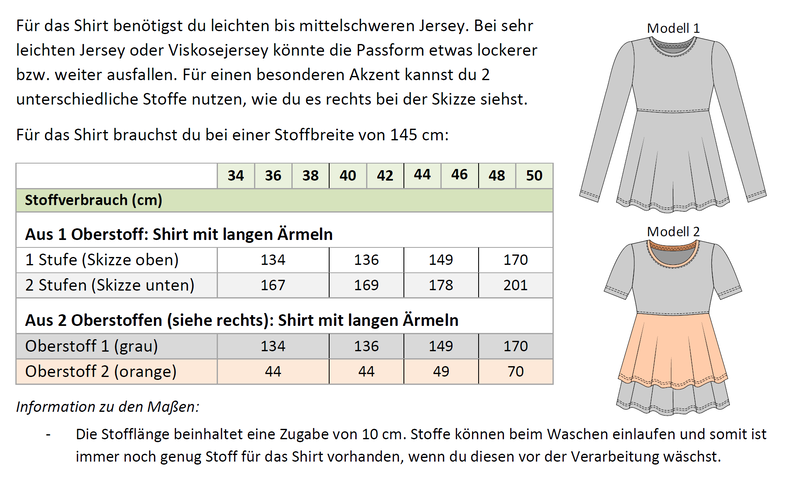 Leonie Stufenshirt mit Empire-Teilung BU 80-116, A4+A0 image number 7