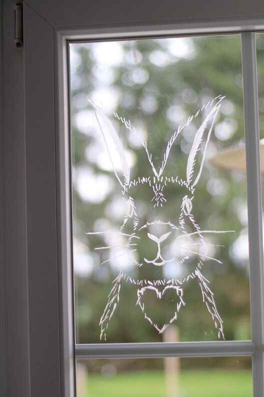 Fensterbild-Vorlage "Frohe Ostern - Hase" PDF image number 2