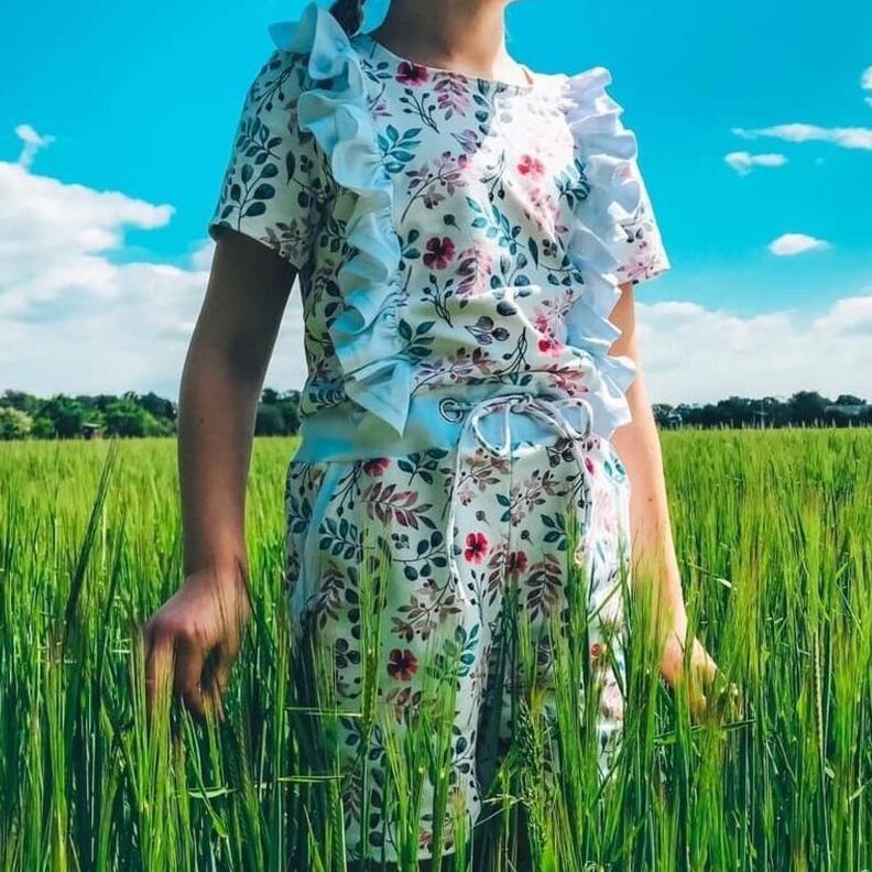 Multi Puzzle Schnitt Jumpsuit LAHELA Mini Gr 74-164 image number 1