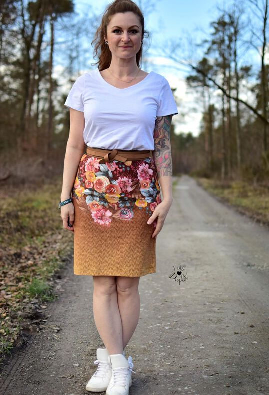 *Ladies Basic Skirt* Basic Rock, gerader und runder Saum image number 4