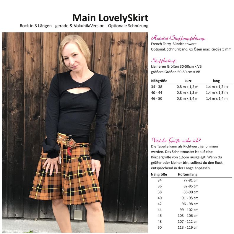 Main LovelySkirt  Damen  - Faltenrock inkl. Beamerdatei image number 7
