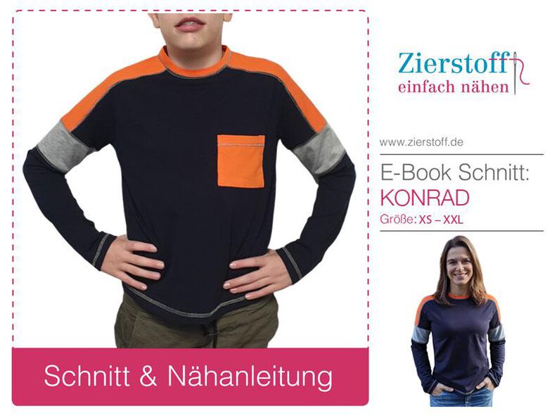 Shirt "KONRAD" Nähanleitung und Schnitt Gr. XS-XXL image number 2