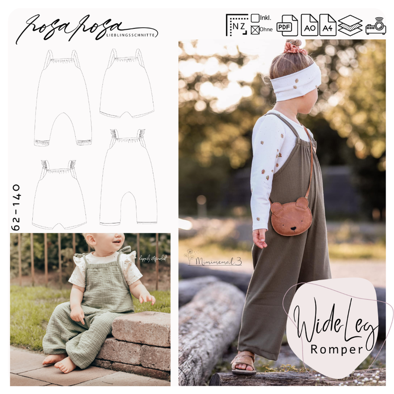 #WideLegRomper Gr. 62-140 inkl. A4/ A1/ Beamerdatei image number 1