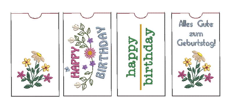 Stickdatei Schokohülle Geburtstag happy birthday image number 7