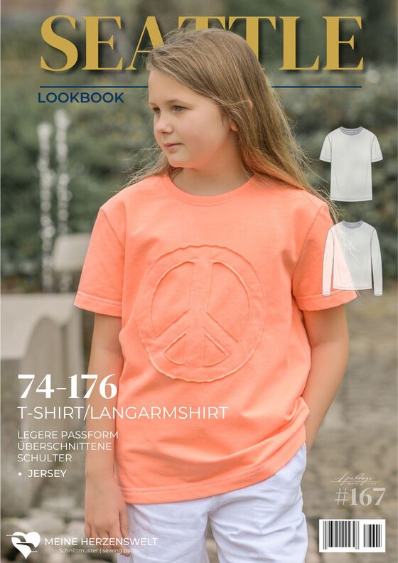 T-Shirt Kinder – Schnittmuster Gr. 74-176 – Seattle image number 2