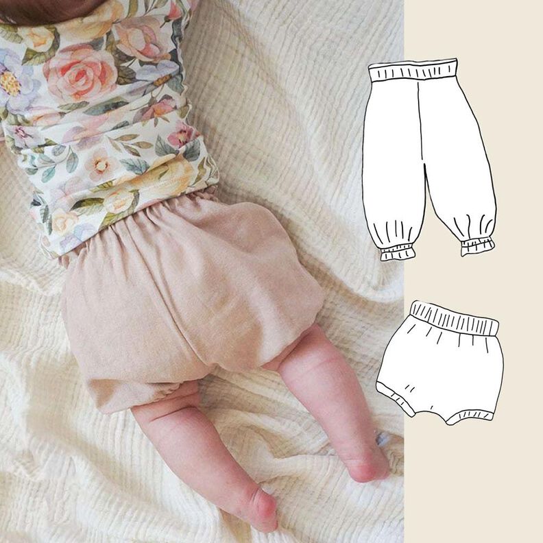"Cutie-Pants-Baby & Bloomer" Musselin Hose / Schnittmuster  image number 8