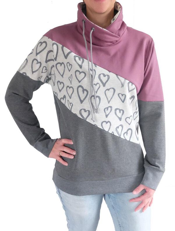 Pullover mit Schalkragen "Maren", Schnittmuster Gr. 158 - 46 image number 8