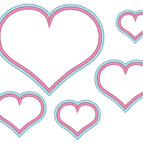 Stickdatei Herz Buttons Rahmen doppelter Rand 17 Gr. 