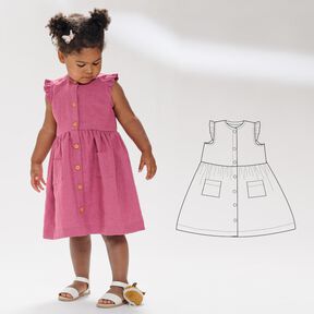 Schnittmuster Mädchen Kleid, ärmellos oder langen Ärmel MIMI