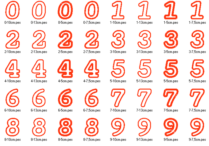 Zahlen SET BUNDLE STICKDATEI Geburtstag image number 3